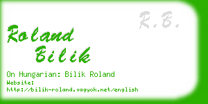 roland bilik business card